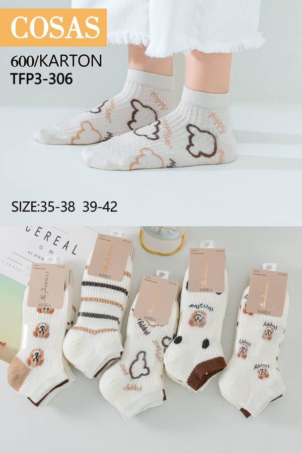 Skarpety damskie Roz 35-42, Mix kolor Paczka 40 szt